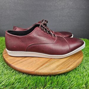 Allen Edmonds Park Avenue Mens 10 E Burgundy Cap Toe Oxford Sneakers Leather